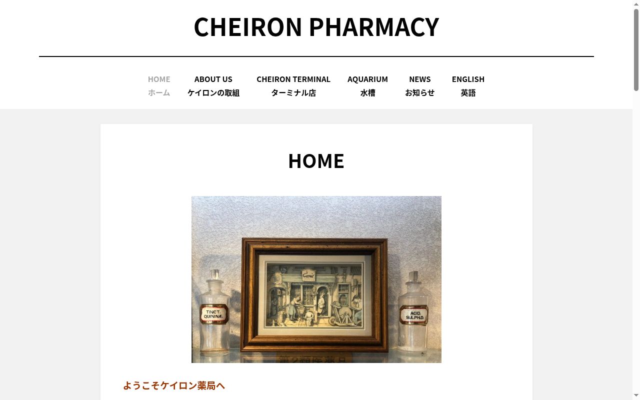 ケイロン薬局　ターミナル店の公式サイトのスクリーンショット